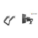Raidsonic ICY BOX IB-MS304-T, Monitor stand with desk mounted base, for two screens, size up to 27'' Raidsonic