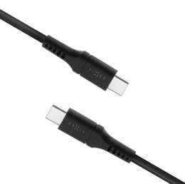 Fixed Fixed | Płynny kabel silikonowy USB-C/USB-C, 2m, 60W | FIXDLS-CC2-BK