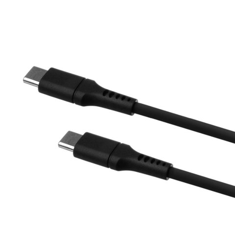 Fixed Fixed | Płynny kabel silikonowy USB-C/USB-C, 2m, 60W | FIXDLS-CC2-BK