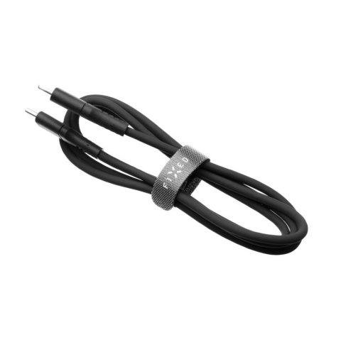 Fixed Fixed | Płynny kabel silikonowy USB-C/USB-C, 2m, 60W | FIXDLS-CC2-BK