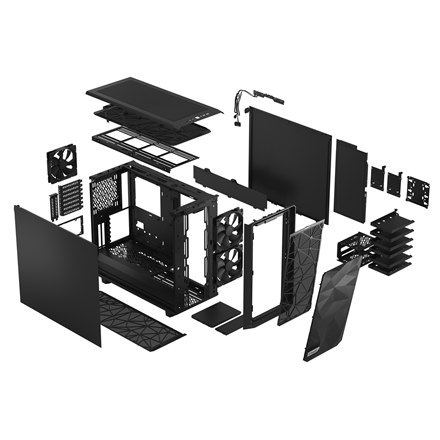 Fractal Design Fractal Design | Meshify 2 | Black Solid | Zasilacz w zestawie | ATX