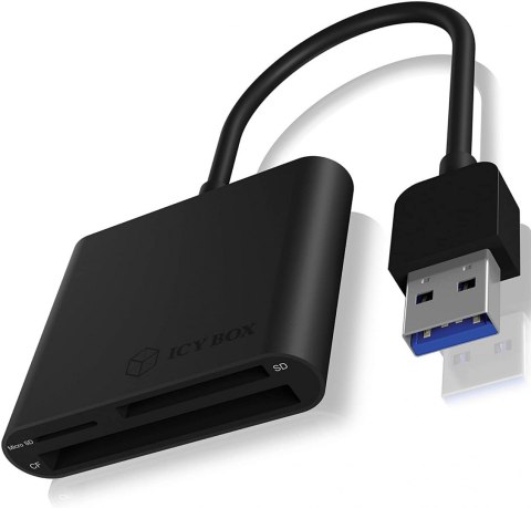 Raidsonic ICY BOX | IB-CR301-U3 USB 3.0 Zewnętrzny czytnik kart | USB 3.0 Typ-A | 3 x gniazdo czytnika kart: CF, SD, microSD