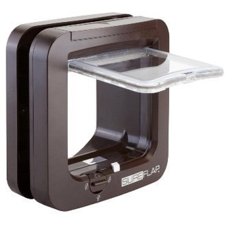 SureFlap SUR001BR, Brązowy, Klapka, Plastikowa, Kot, Bateria, 210 mm