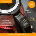 CR 1290 black Czajnik szklany 2,0 l z zaparzaczem oraz regulacją temp.