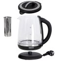 CR 1290 black Czajnik szklany 2,0 l z zaparzaczem oraz regulacją temp.