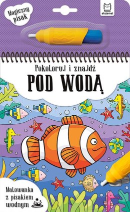 Pokoloruj i znajdź pod wodą.Malow.pis.wodny 31772 AKSJOMAT