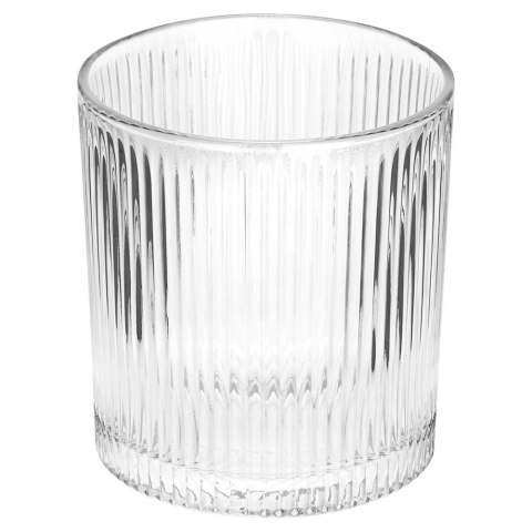 Szklanki Zestaw 6 szt. 310 ml VILDE Ryflowane Szkło do Zmywarki 8,5 x 8,5cm