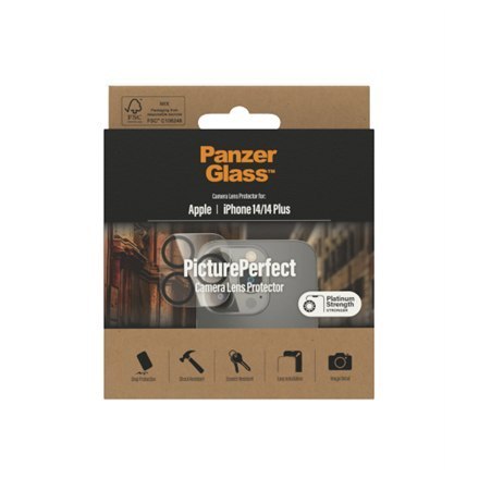 PanzerGlass PanzerGlass | Ochraniacz obiektywu | Apple iPhone 14, 14 Plus | Polimetakrylan metylu | Czarny | Przezroczysty