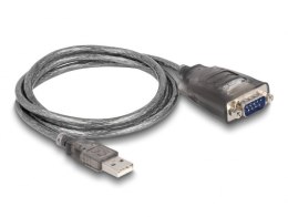 DeLOCK Adapter USB 2.0 Typu-A na 1 x złącze męskie szeregowe RS-232 D-Sub 9 pinów z wkrętami, 3 x LED, 1 m