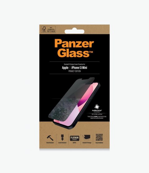 PanzerGlass PanzerGlass | Ochraniacz ekranu - szkło - z filtrem prywatności | Apple iPhone 13 mini | Szkło hartowane | Przezroczysty