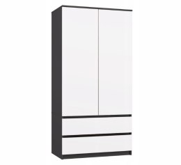 SZAFA MALWA SS-90 ANTRACYT / BIEL KOMPLET