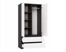 SZAFA MALWA SS-90 ANTRACYT / BIEL KOMPLET