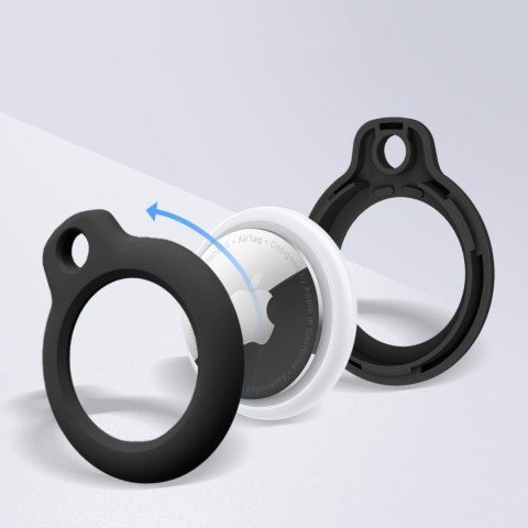 Etui ochronne brelok na lokalizator Apple AirTag 1 / 2 czarne - 4 szt.