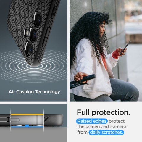 Etui pokrowiec na Samsung Galaxy S24 Liquid Air - czarny mat