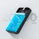 Powerbank magnetyczny 20000mAh 20W EnerFill FM41 z kablem USB-C 30cm - czarny