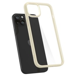 Etui pokrowiec na iPhone 15 Plus Crystal Hybrid - przezroczysto beżowe