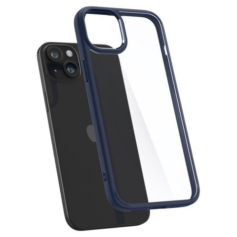 Etui pokrowiec na iPhone 15 Plus Crystal Hybrid - przezroczysto niebieski