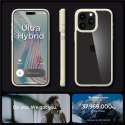 Etui pokrowiec na iPhone 15 Pro Max Crystal Hybrid - przezroczysto beżowe