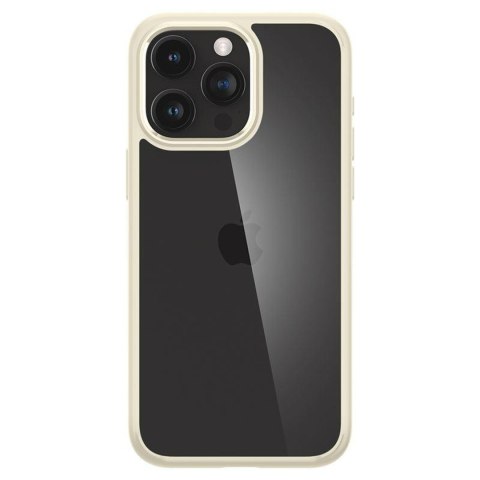 Etui pokrowiec na iPhone 15 Pro Max Crystal Hybrid - przezroczysto beżowe