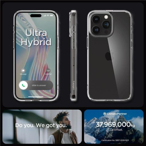 Etui pokrowiec na iPhone 15 Pro Max Crystal Hybrid - przezroczysty