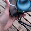 Kabel przewód ze smyczą 4w1 USB-C z adapterami iPhone Lightning USB-A - niebieski