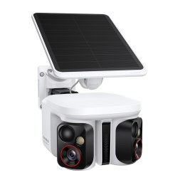 Kamera zewnętrzna do monitoringu z panelem słonecznym 3K IP65 - biała