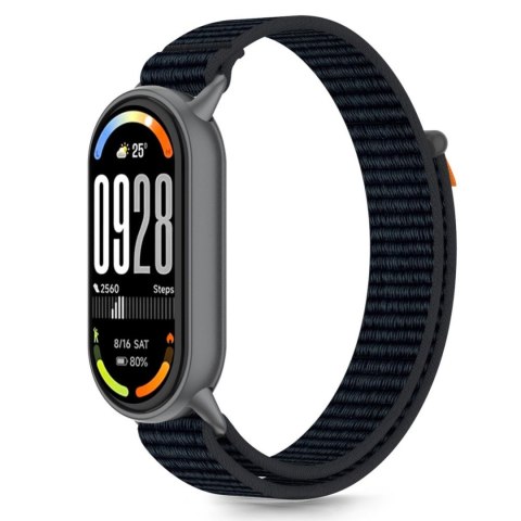 Pasek na Xiaomi Smart Band 8 / 9 / 10 / NFC Nylon Pro - czarno pomarańczowy