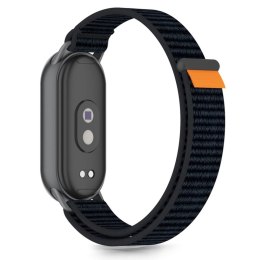 Pasek na Xiaomi Smart Band 8 / 9 / 10 / NFC Nylon Pro - czarno pomarańczowy