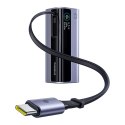 Powerbank 10000mAh EnerGeek GR11 ze zwijanym kablem 100W - szary