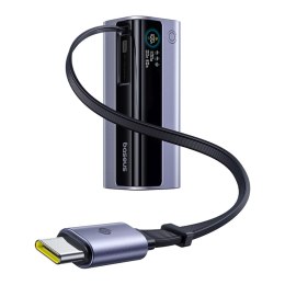 Powerbank 10000mAh EnerGeek GR11 ze zwijanym kablem 100W - szary