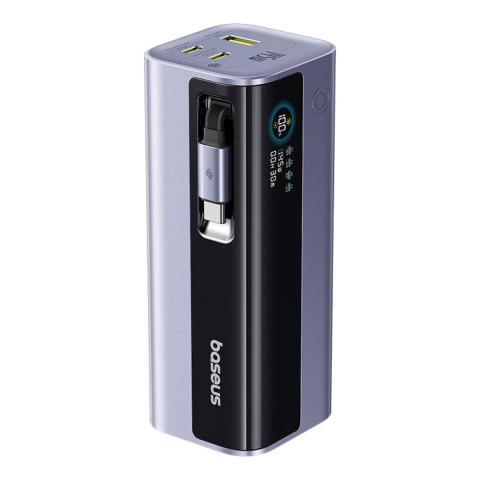 Powerbank 20000mAh EnerGeek GR11 ze zwijanym kablem 145W - szary