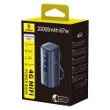 Powerbank 20000mAh USB-A USB-C z funkcją Wi-Fi 67W - czarny