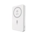 Powerbank magnetyczny K14S 5000mAh USB-A USB-C 20W - biały