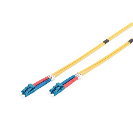 Digitus Digitus | Kabel krosowy | Światłowód | Męski | LC jednomodowy | Męski | LC jednomodowy | Żółty | 1 m