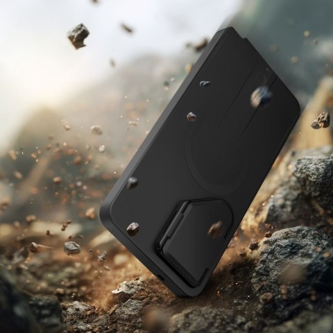 Etui pokrowiec na Samsung Galaxy S26 Ultra Kevlar Aura MagSafe - czarno pomarańczowe