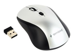 Gembird Gembird | Myszka Optyczna MUSW-4B-02-BS Bezprzewodowa USB Czarno-Srebrna