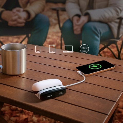 Stacja dokująca i powerbank 2w1 do baterii B100 - biała