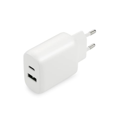 EVERACTIVE ŁADOWARKA SIECIOWA 1 X USB QUICK CHARGE 3.0 ORAZ 1 X USB-C PD PPS 25W BIAŁA SC-370Q