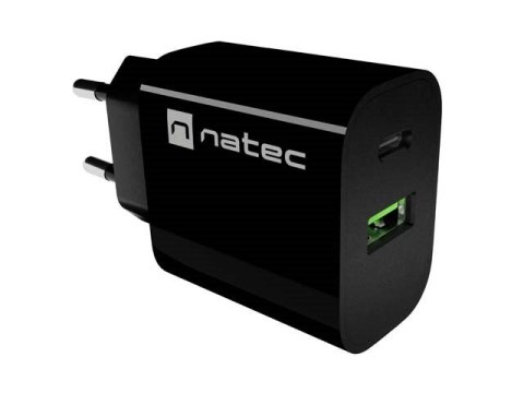 NATEC ŁADOWARKA SIECIOWA RIBERA 1X USB-A + 1X USB-