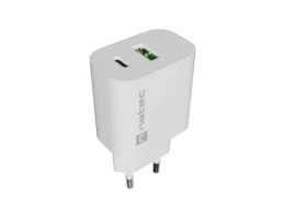 NATEC ŁADOWARKA SIECIOWA RIBERA 1X USB-A + 1X USB-