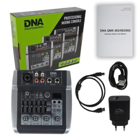 Analogowy mikser dźwięku DNA QMX402 3 kanały