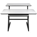 DNA Professional SD3 - biurko studyjne z półką na klawiaturę, 91,4 cm (czarno-szare)