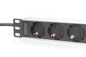 Digitus Listwa gniazdowa 10" z profilem aluminiowym, 4 gniazda bezpieczeństwa | DN-95418