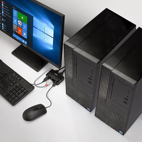 Lindy 42340 przełącznik KVM Czarny