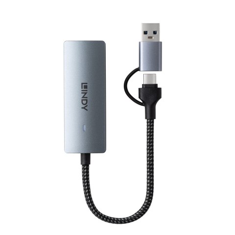 Lindy 43415 huby i koncentratory USB 3.2 Gen 2 (3.1 Gen 2) Type-C 5000 Mbit/s Szary