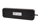 98-208# Przedłużacz sieciowy ps-530s 5-gniazd 4xusb 1xusb-c 3m czarny 3x1mm