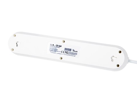 98-223# Przedłużacz sieciowy ps-420 4-gniazda 3xusb 2m biały 3x1mm