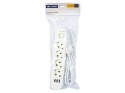 98-223# Przedłużacz sieciowy ps-420 4-gniazda 3xusb 2m biały 3x1mm