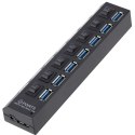 Hub usb rozdzielacz 7 portów rozgałęźnik usb 3.0