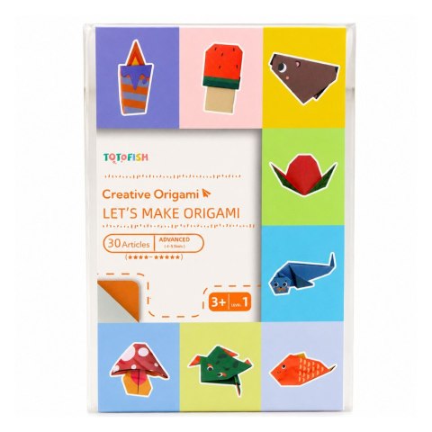 Kolorowy Zeszyt z Origami Dla Dzieci Zwierzęta Poziomy Trudności 30 Arkuszy